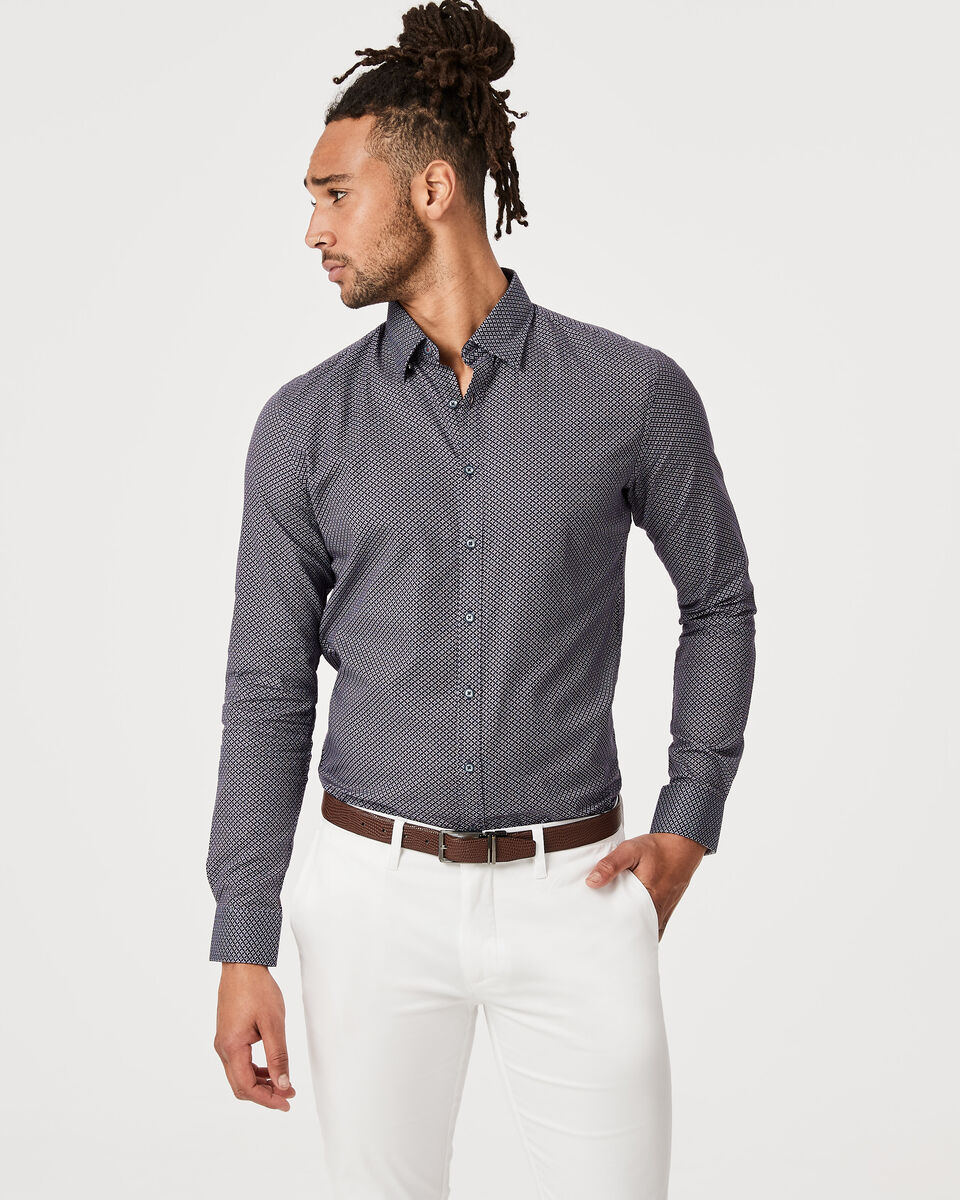 Acland Long Sleeve Shirt, Navy, hi-res